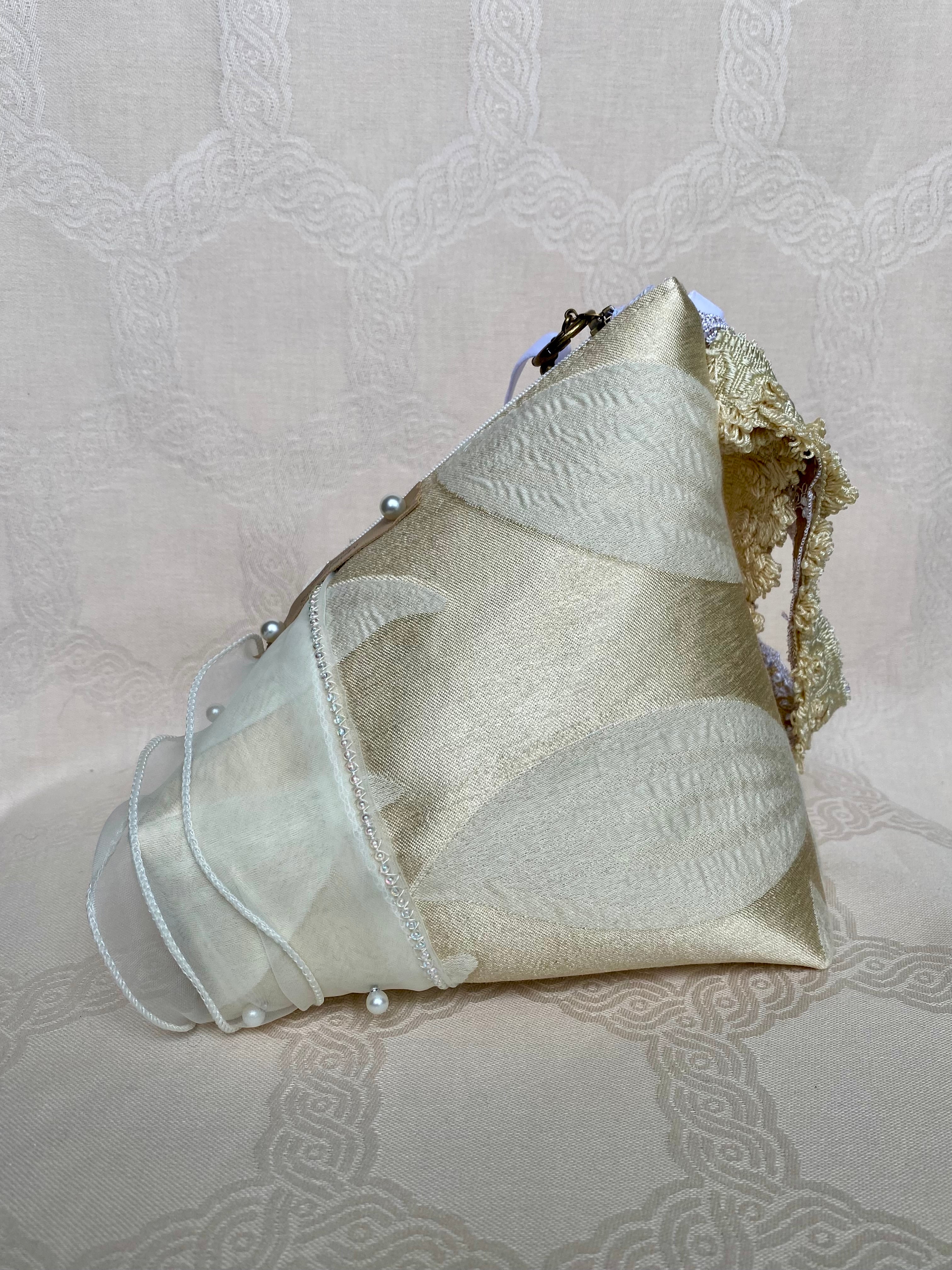 Sac Berlingot MariParis – Collection Mariage          Pièce unique artisanale Fait main en France