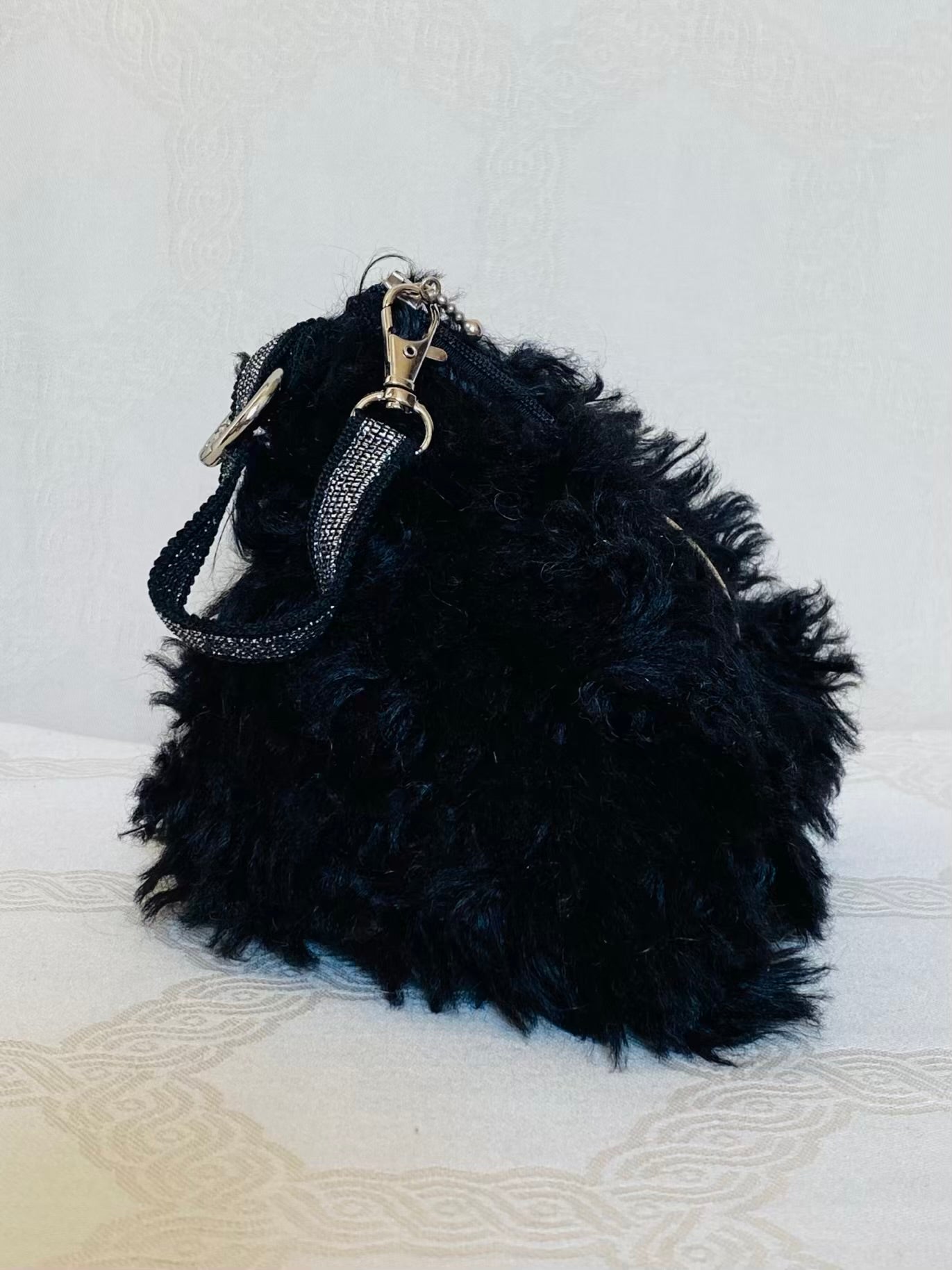 Berlingot Essentiel Noir Strass – Pochette Bandoulière Fait Main | MariParis