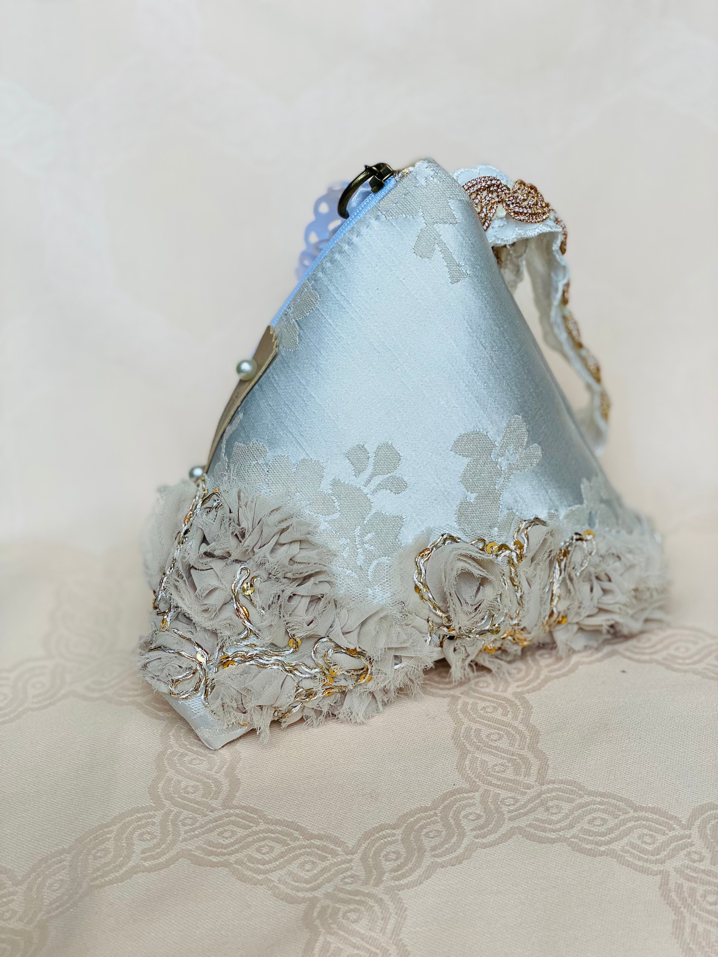 Sac Berlingot MariParis – Collection Mariage          Pièce unique artisanale Fait main en France