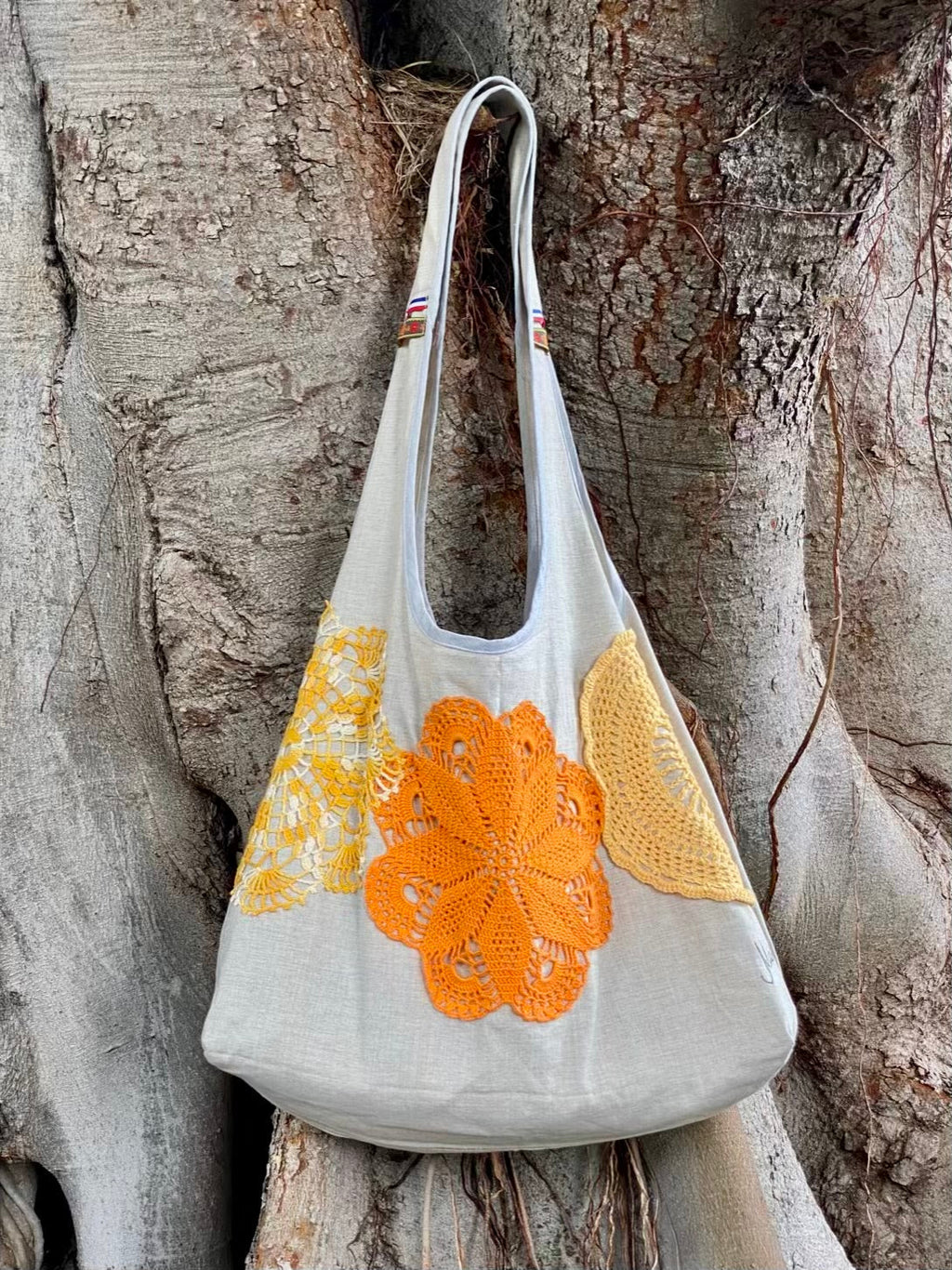 Grand Sac Cabas Par Amour – Lin Chiné – Collection Jardin Impérial