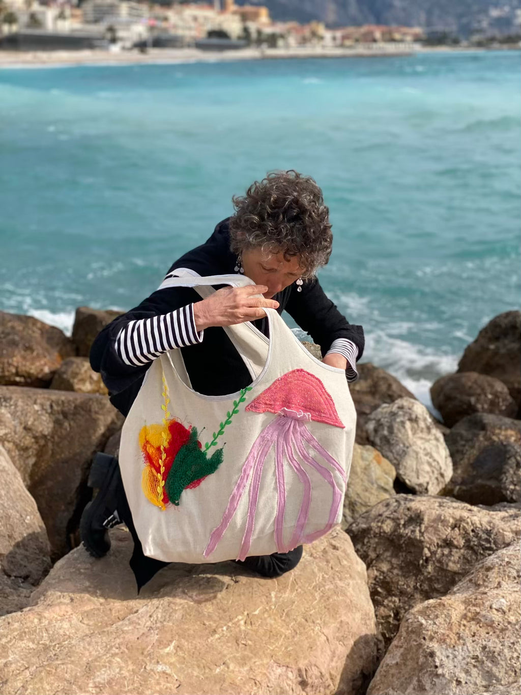 Grand Sac Cabas MariParis – Collection Trésors Marins