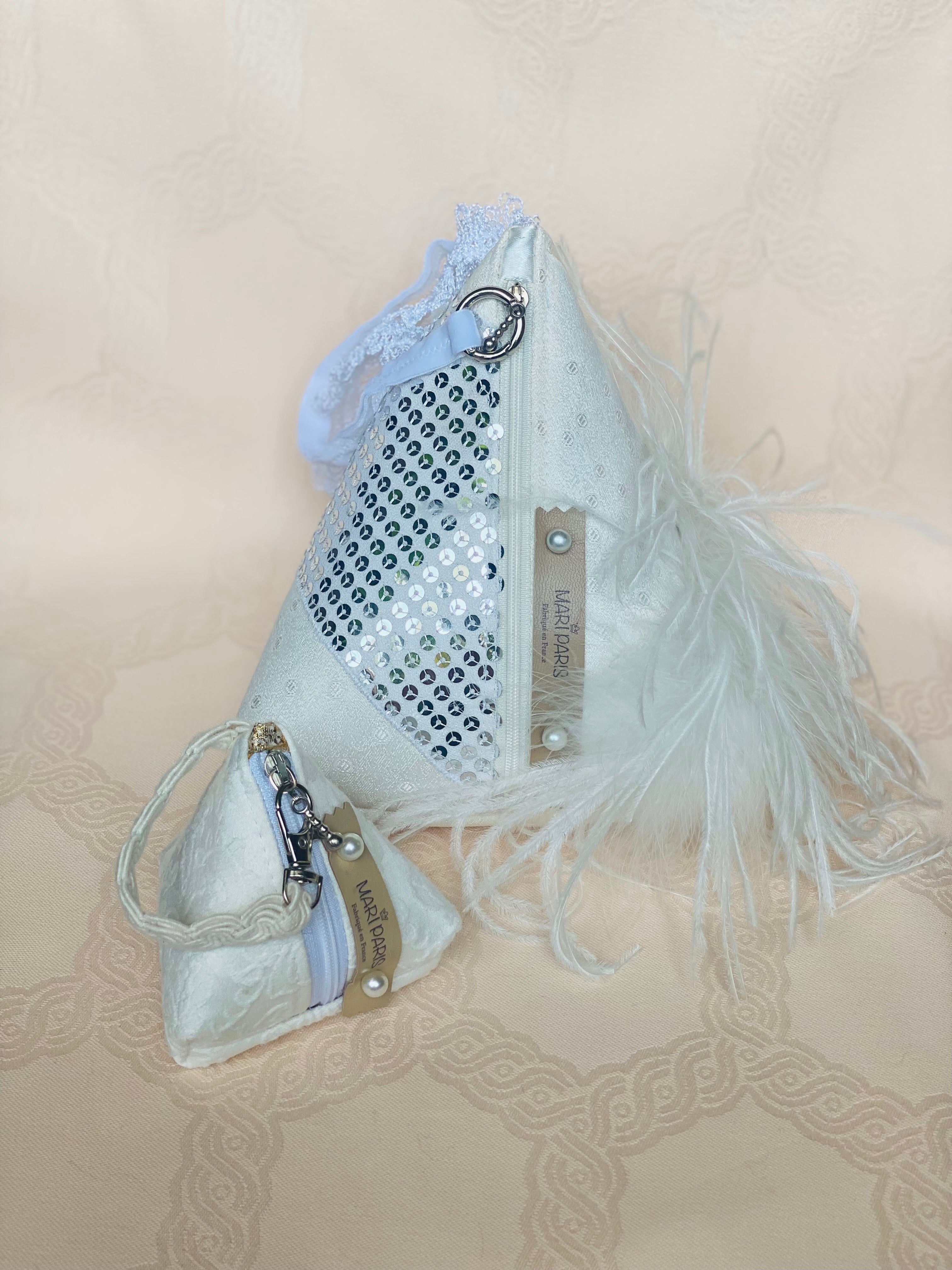 Sac Berlingot MariParis – Collection Mariage — Pièce unique artisanale Fait main en France