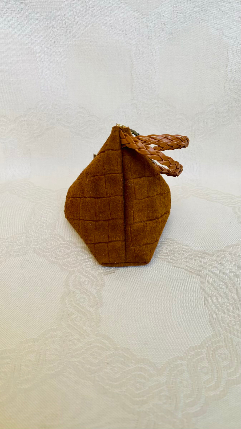 Sac Berlingot Marron Cuir – Collection Les Essentiels MariParis