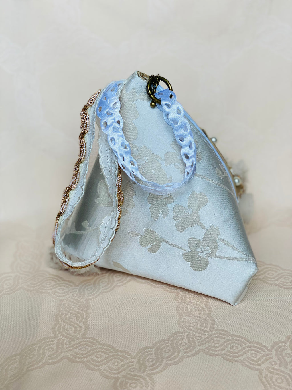 Sac Berlingot MariParis – Collection Mariage          Pièce unique artisanale Fait main en France