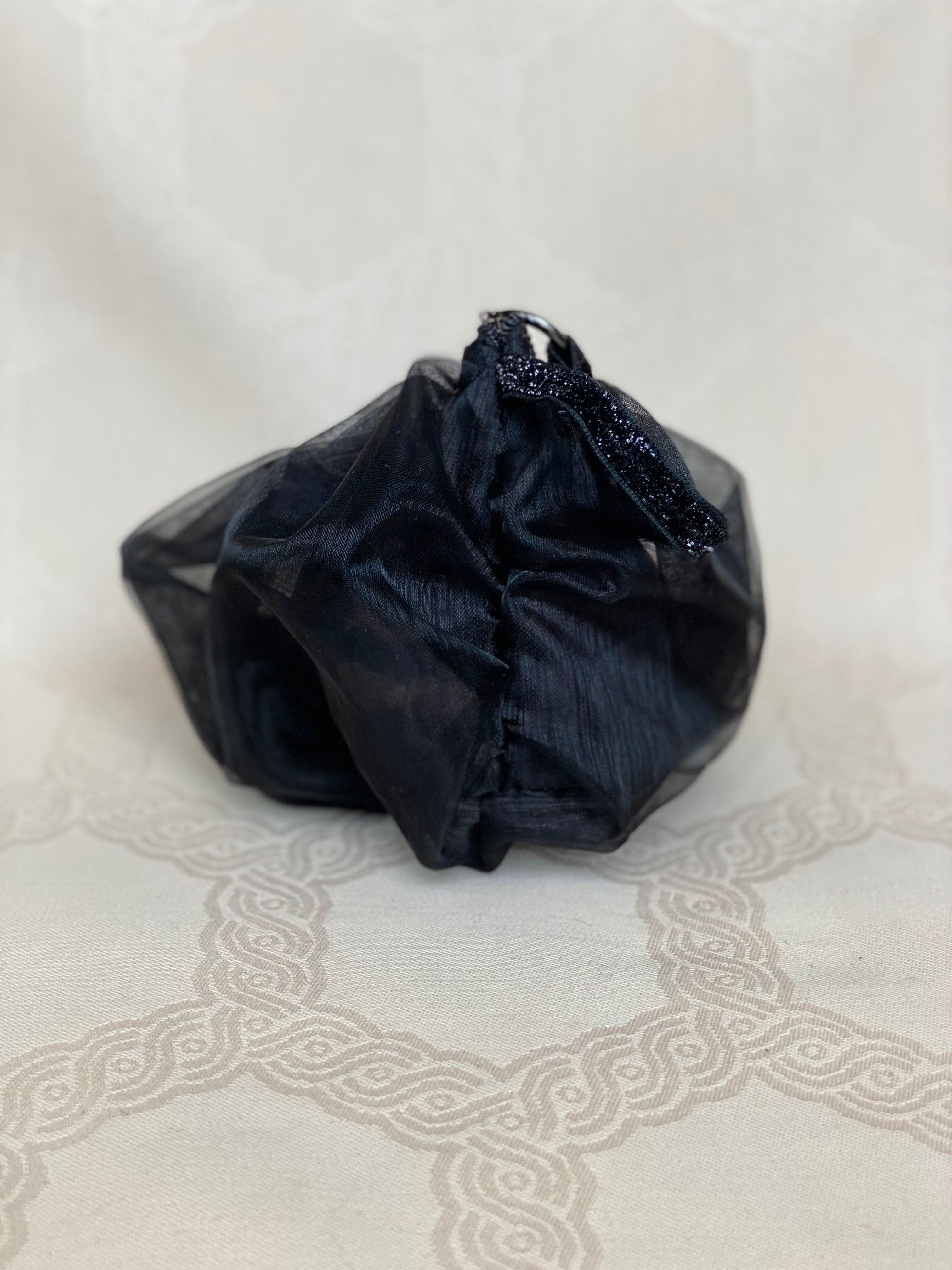 Pochette Berlingot Organza Noir – Collection Rock&Glam MariParis