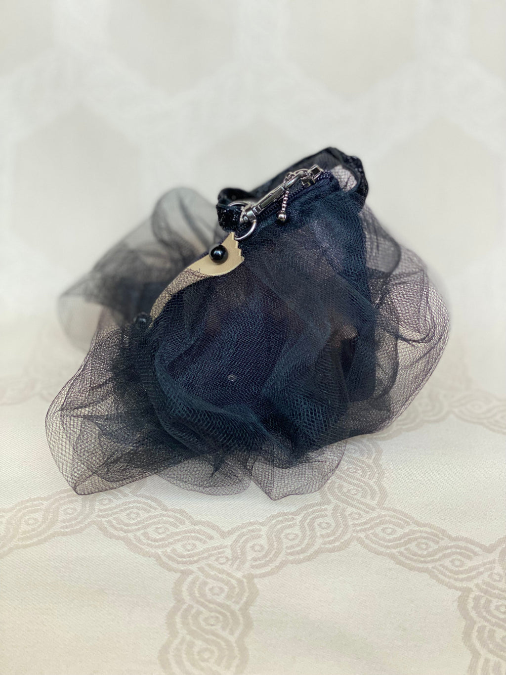 Pochette Berlingot Tulle Noir – Collection Rock&Glam MariParis