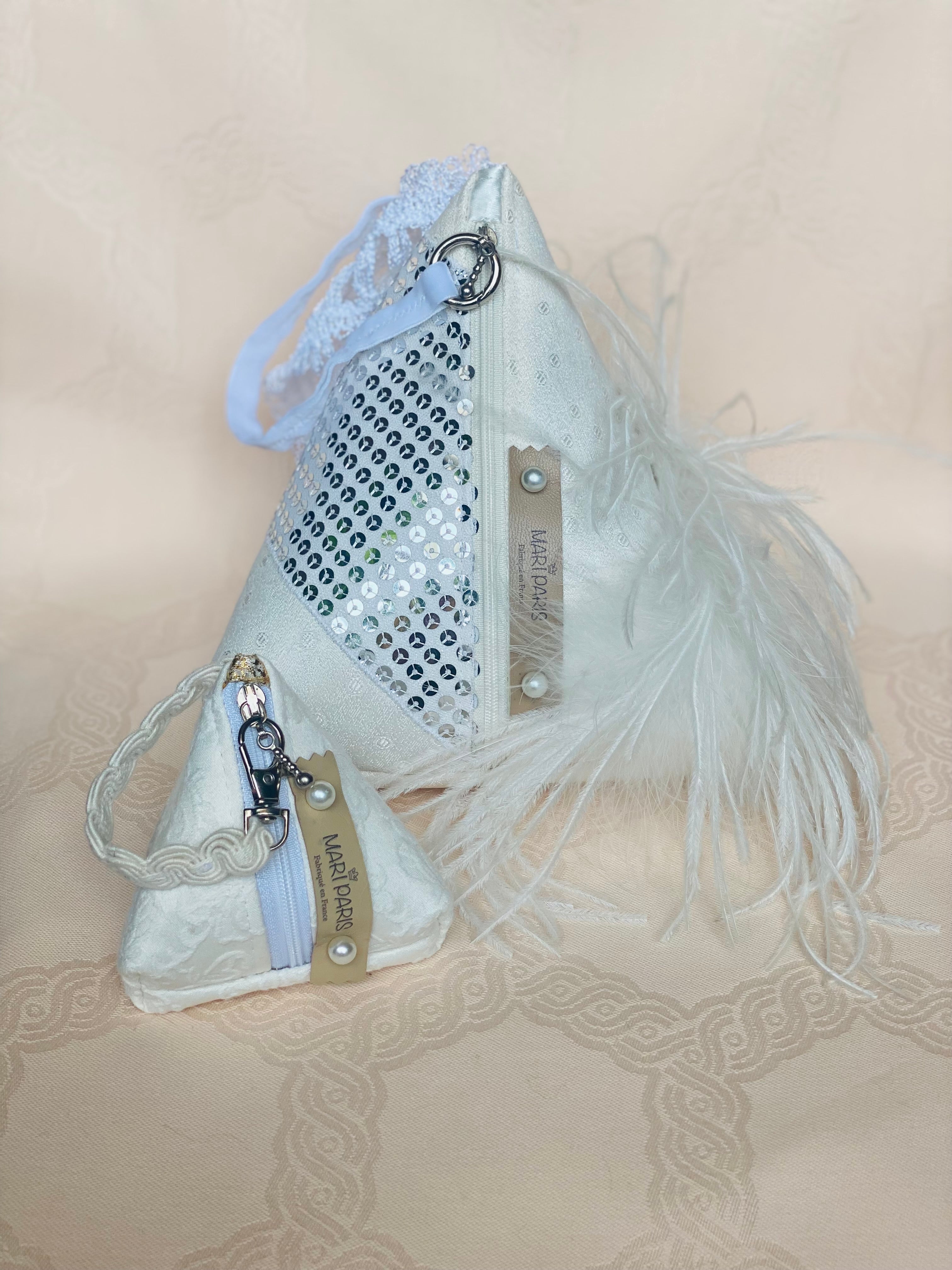 Sac Berlingot MariParis – Collection Mariage — Pièce unique artisanale Fait main en France