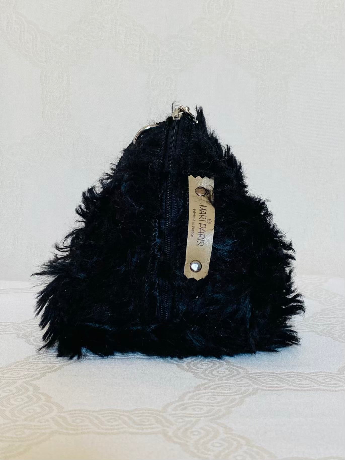 Berlingot Essentiel Noir Strass – Pochette Bandoulière Fait Main | MariParis
