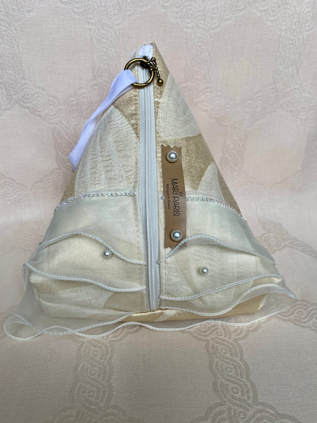 Sac Berlingot MariParis – Collection Mariage          Pièce unique artisanale Fait main en France