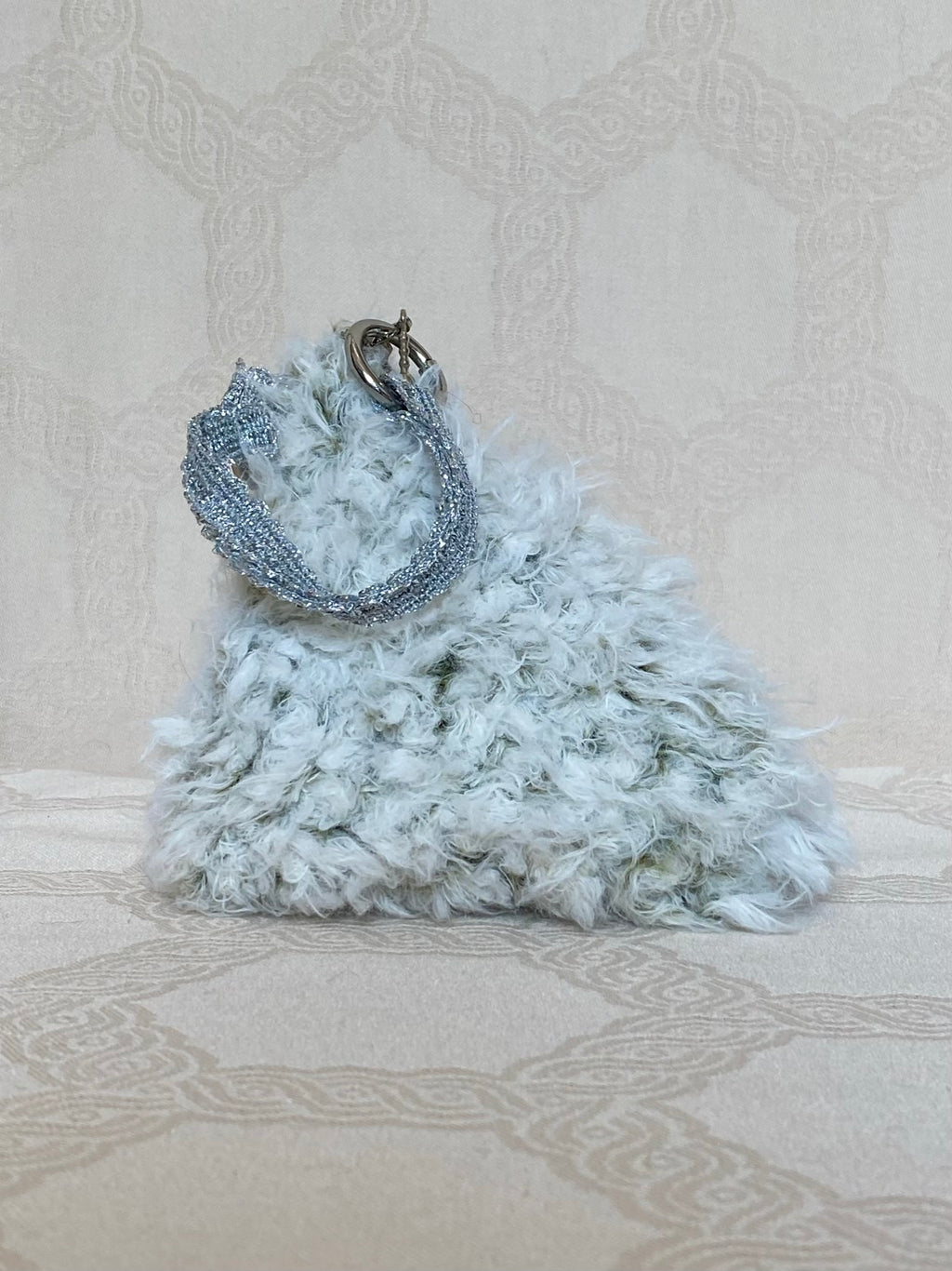 Berlingot Essentiel Blanc Kaki Strass – Pochette Bandoulière Fait Main | MariParis