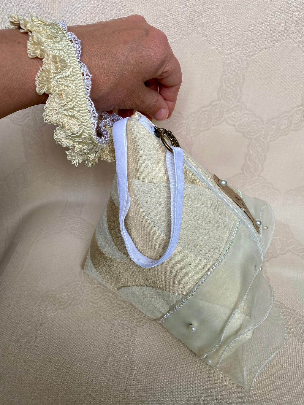 Sac Berlingot MariParis – Collection Mariage          Pièce unique artisanale Fait main en France