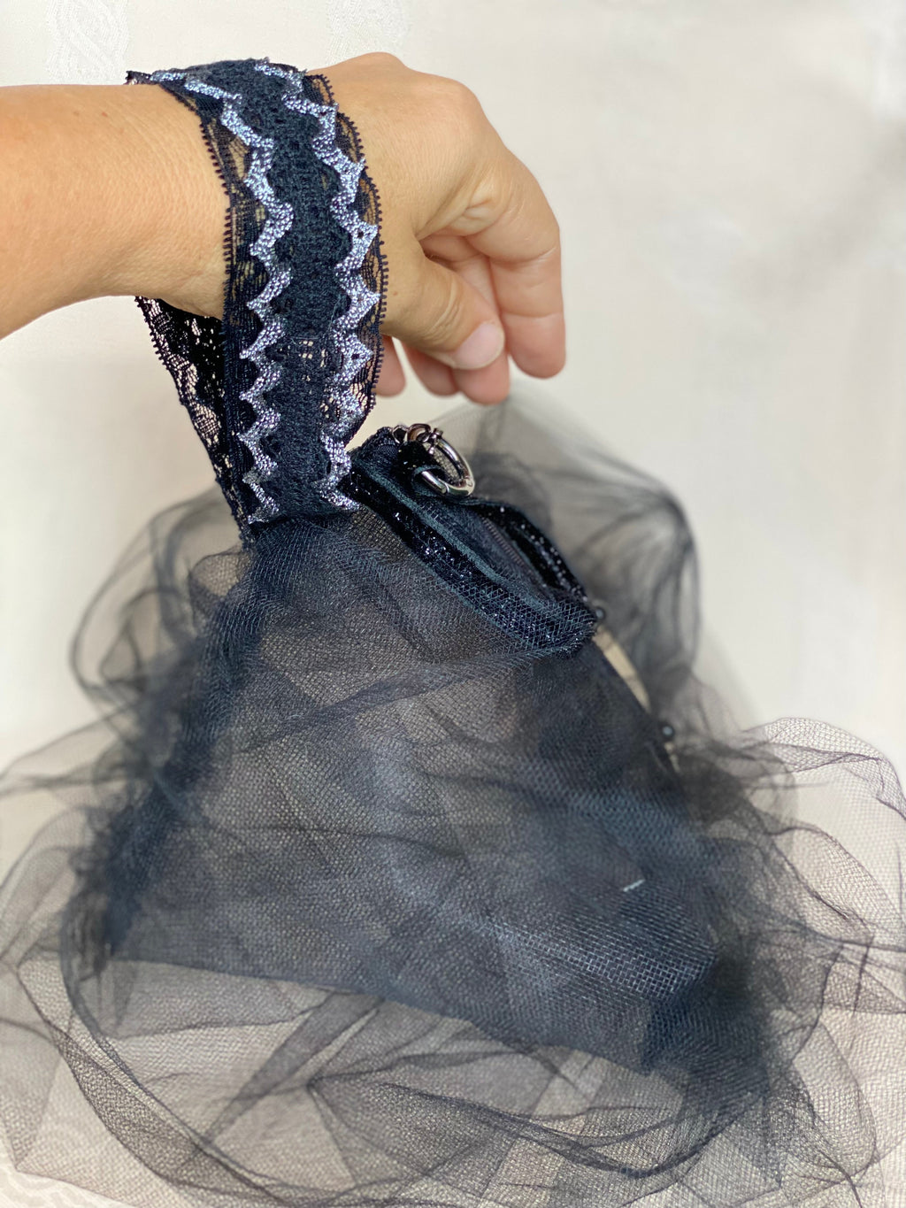 Sac Berlingot Tulle Noir – Collection Rock&Glam MariParis