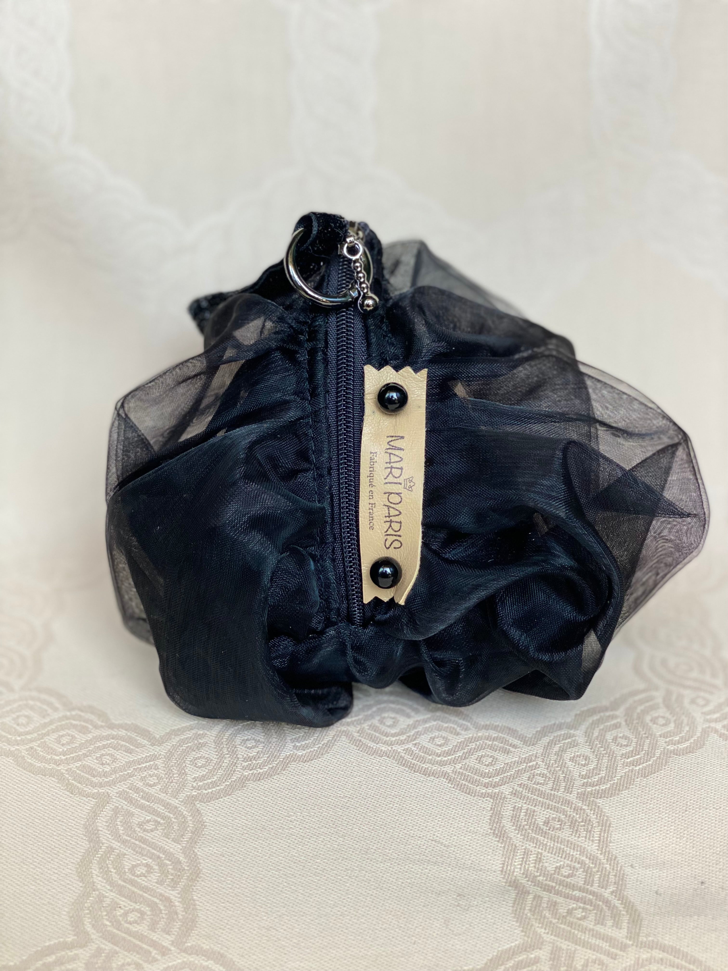 Pochette Berlingot Organza Noir – Collection Rock&Glam MariParis