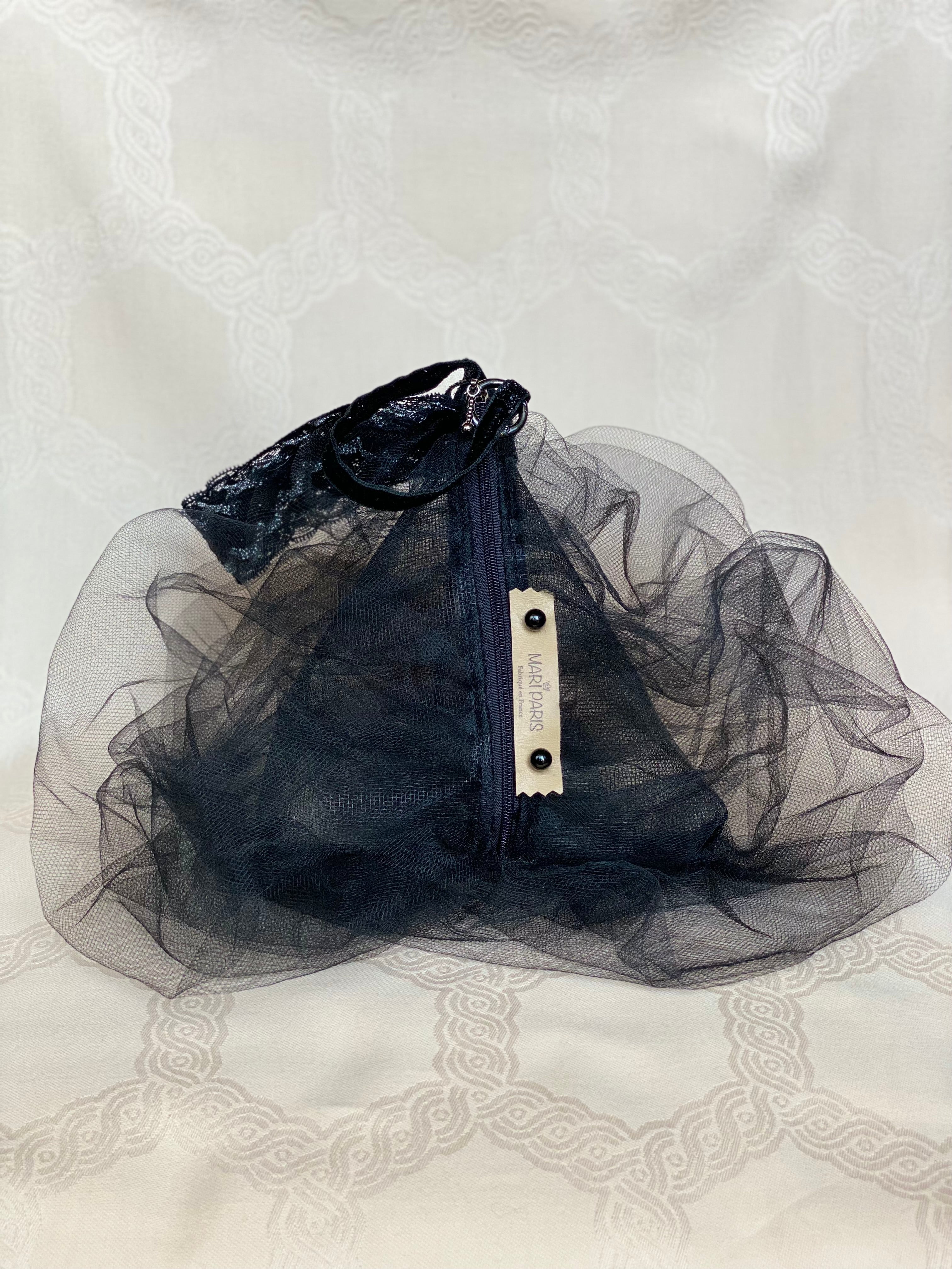 Sac Berlingot Tulle Noir – Collection Rock&Glam MariParis
