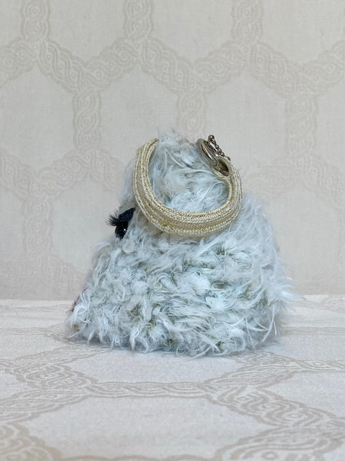 Berlingot Bouffon Blanc Kaki – Pochette Fantaisie Fait Main | MariParis
