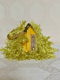 Berlingot Bouffon Jaune Doré Cils – Pochette Fantaisie Fait Main | MariParis