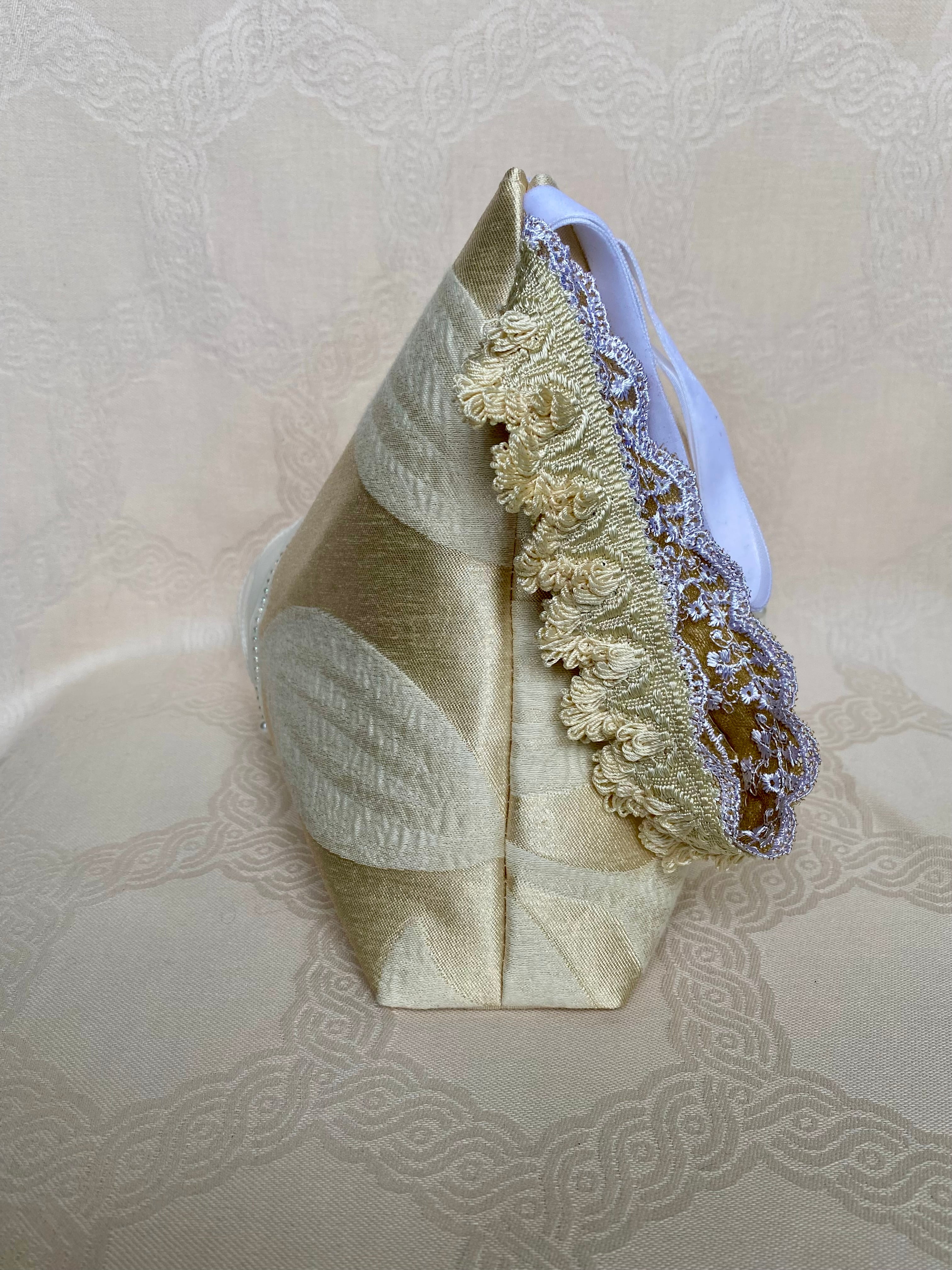 Sac Berlingot MariParis – Collection Mariage          Pièce unique artisanale Fait main en France