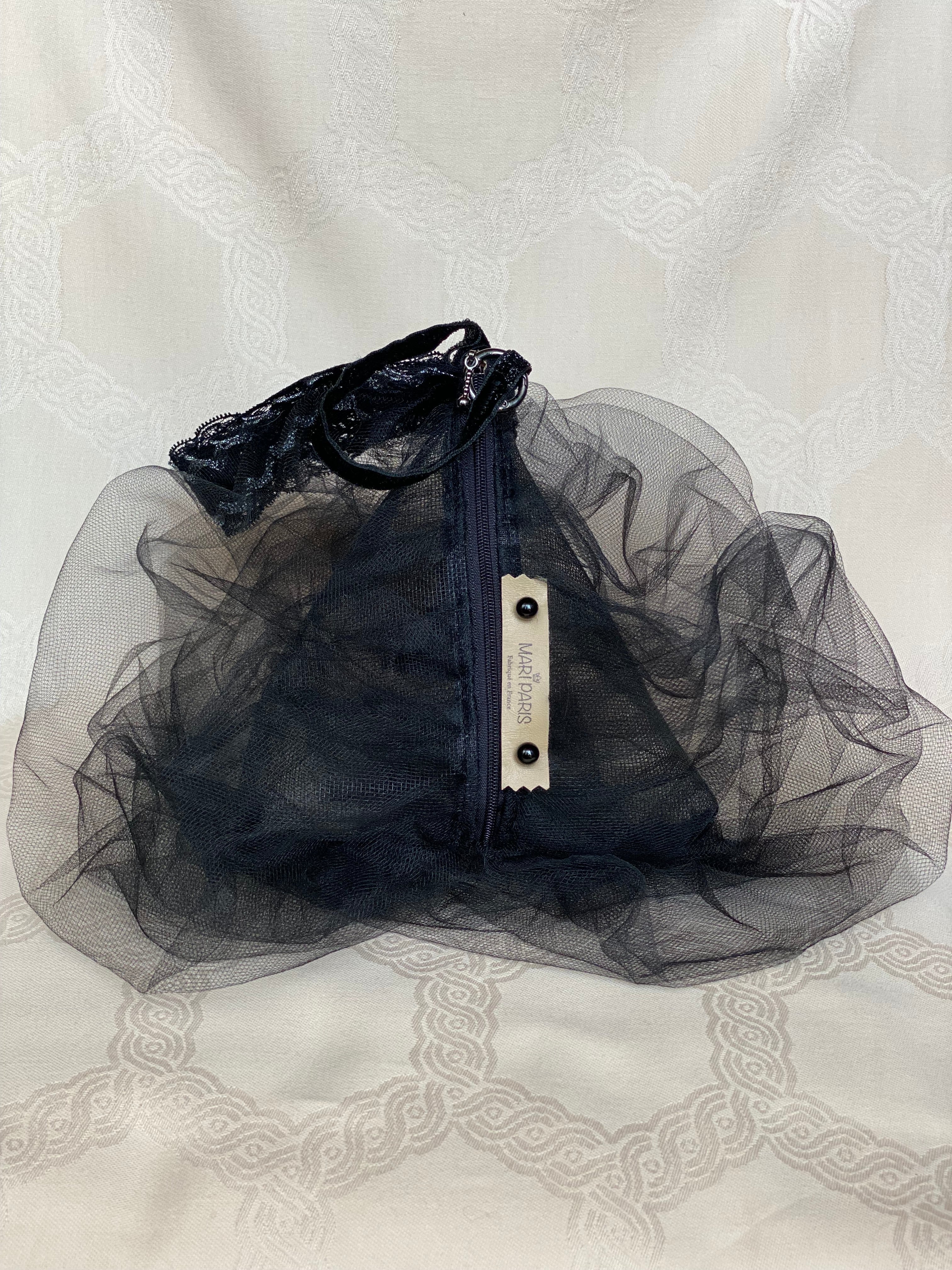 Sac Berlingot Tulle Noir – Collection Rock&Glam MariParis