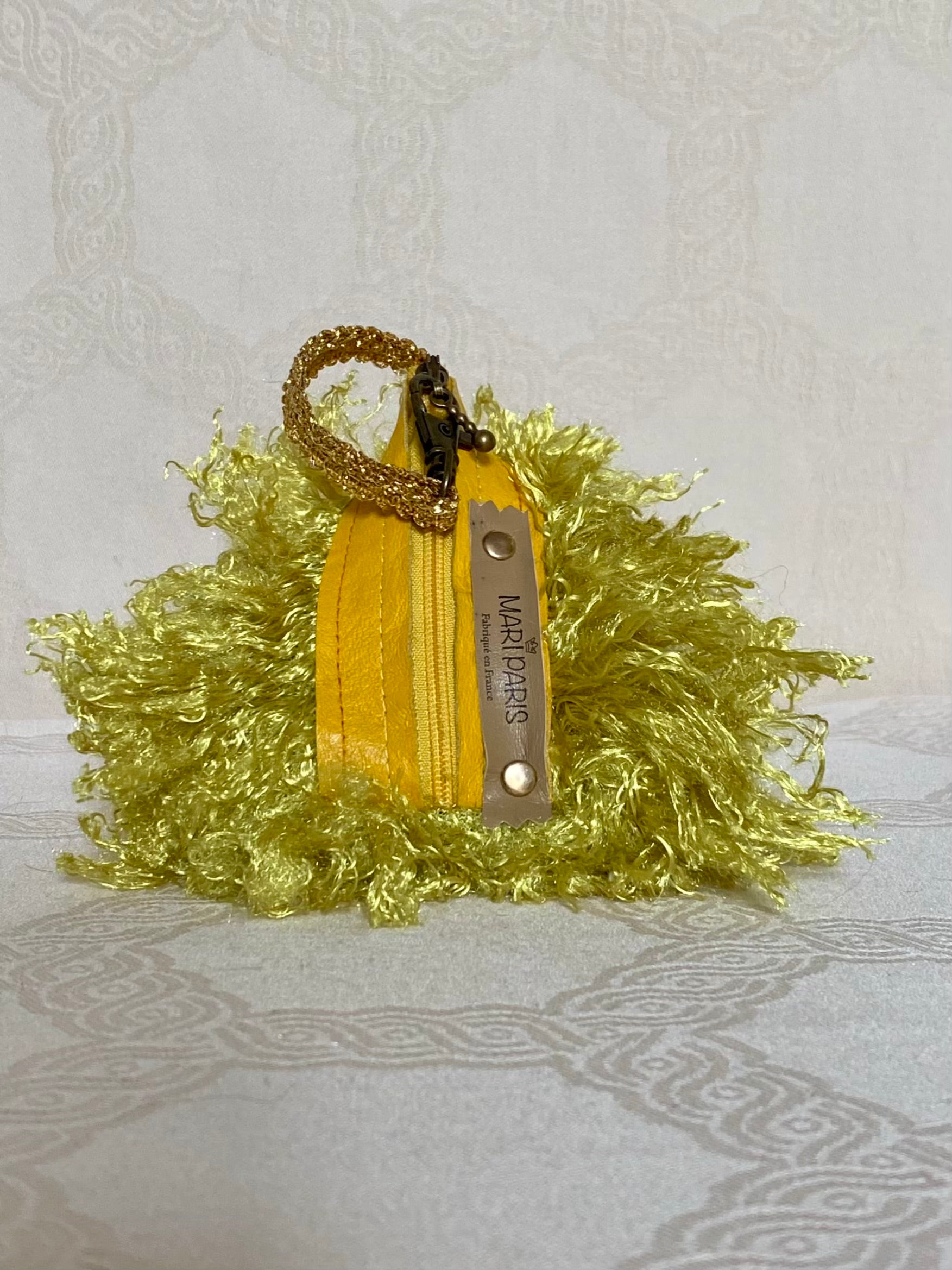 Berlingot Bouffon Jaune Doré – Pochette Fantaisie Fait Main | MariParis