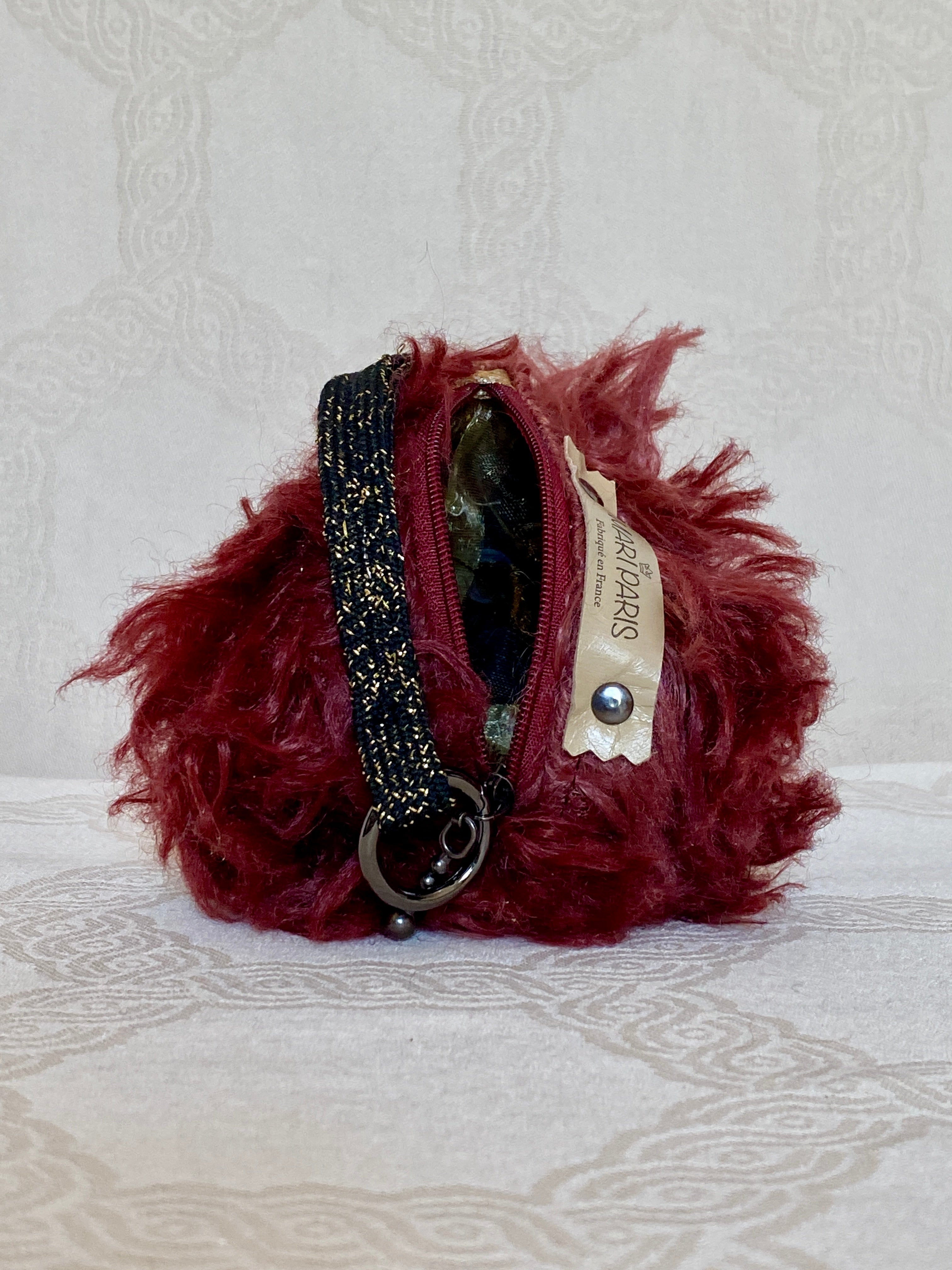 Berlingot Bouffon Bordeaux Grognon – Pochette Fantaisie Fait Main | MariParis
