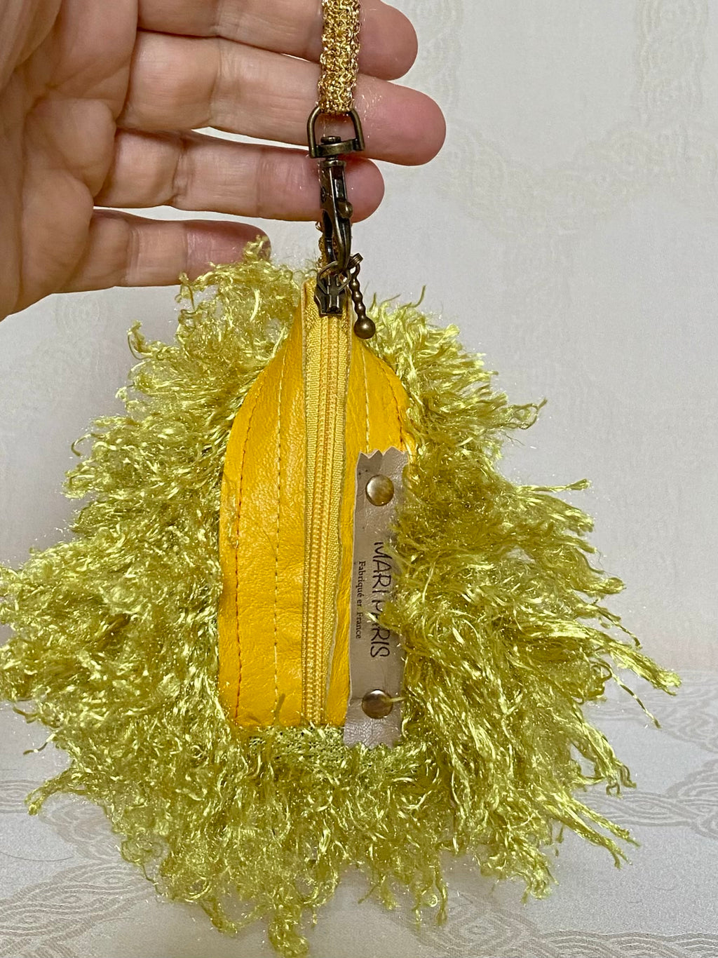 Berlingot Bouffon Jaune Doré – Pochette Fantaisie Fait Main | MariParis