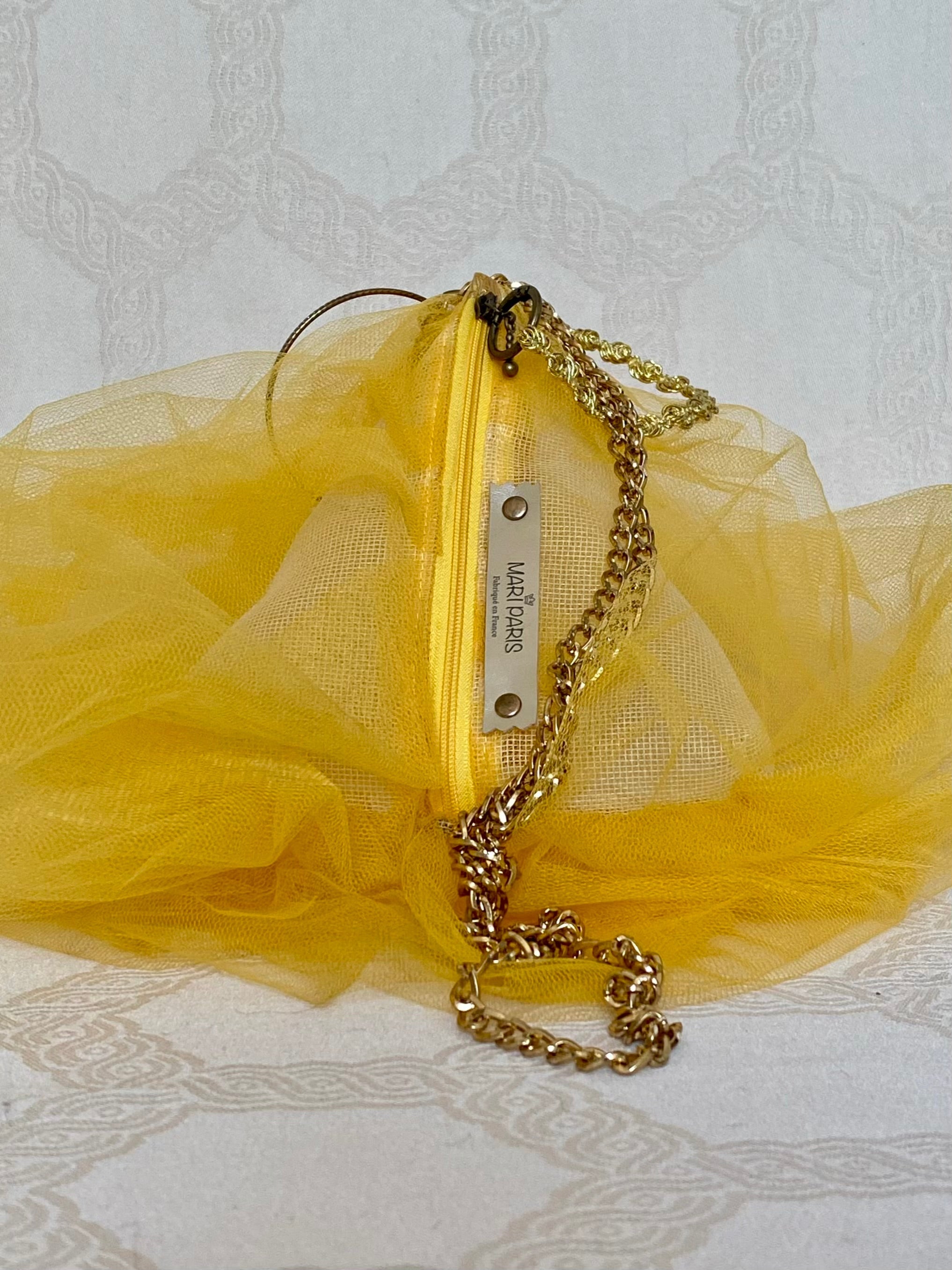 Sac Berlingot Tulle Jaune Soleil – Collection Venise | MariParis
