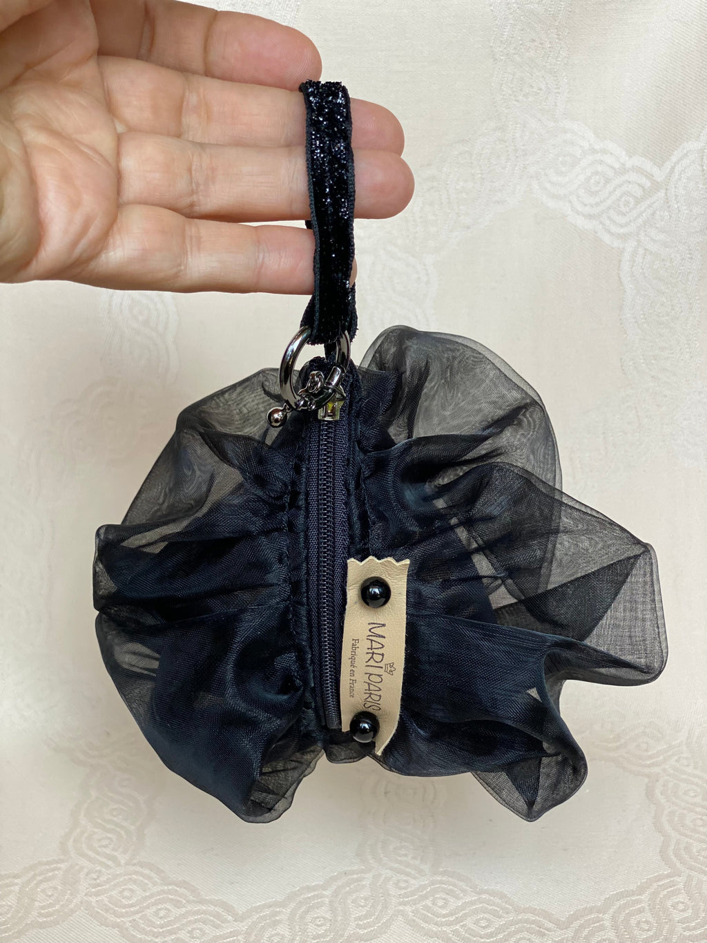 Pochette Berlingot Organza Noir – Collection Rock&Glam MariParis