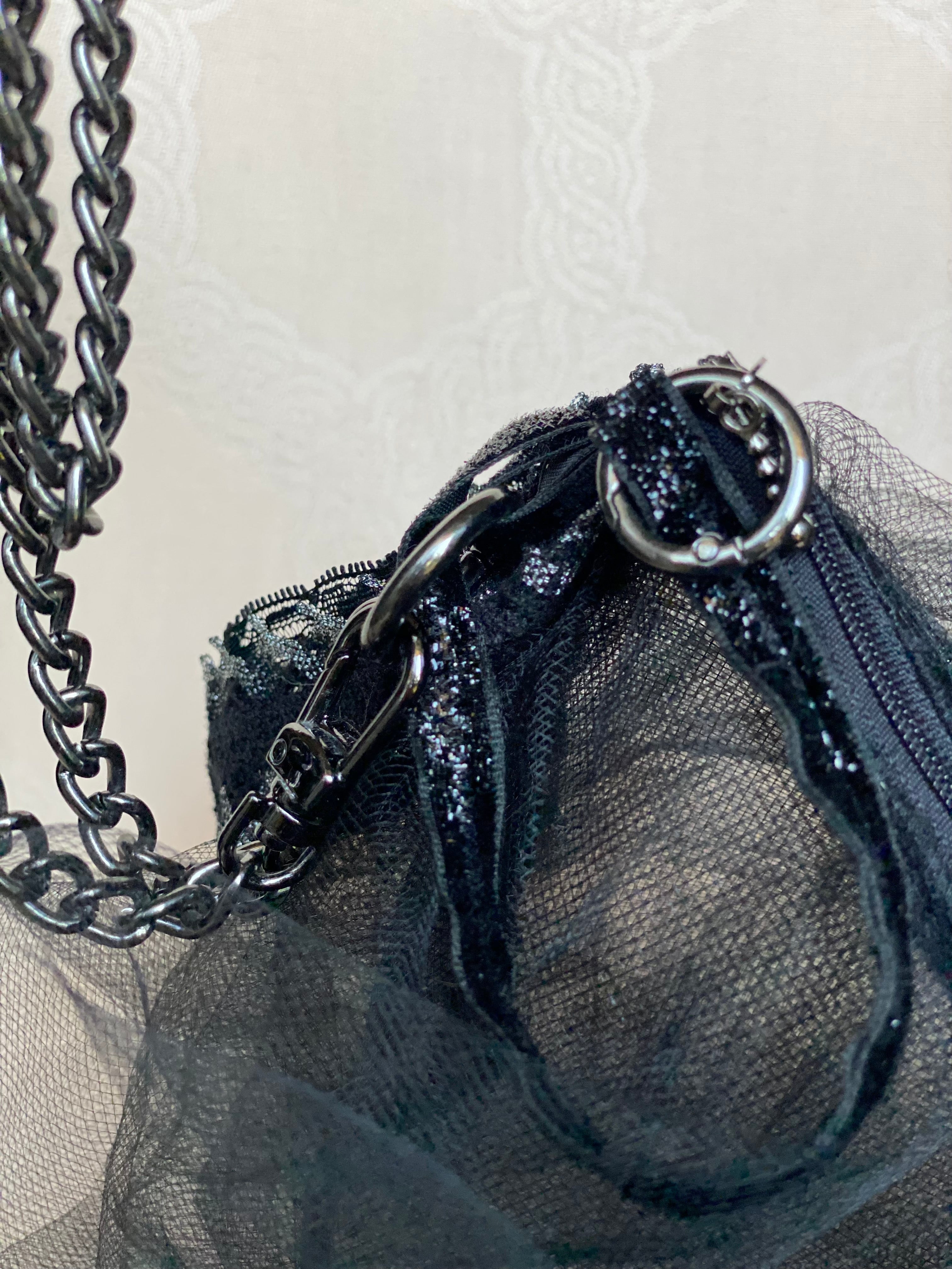 Sac Berlingot Tulle Noir – Collection Rock&Glam MariParis