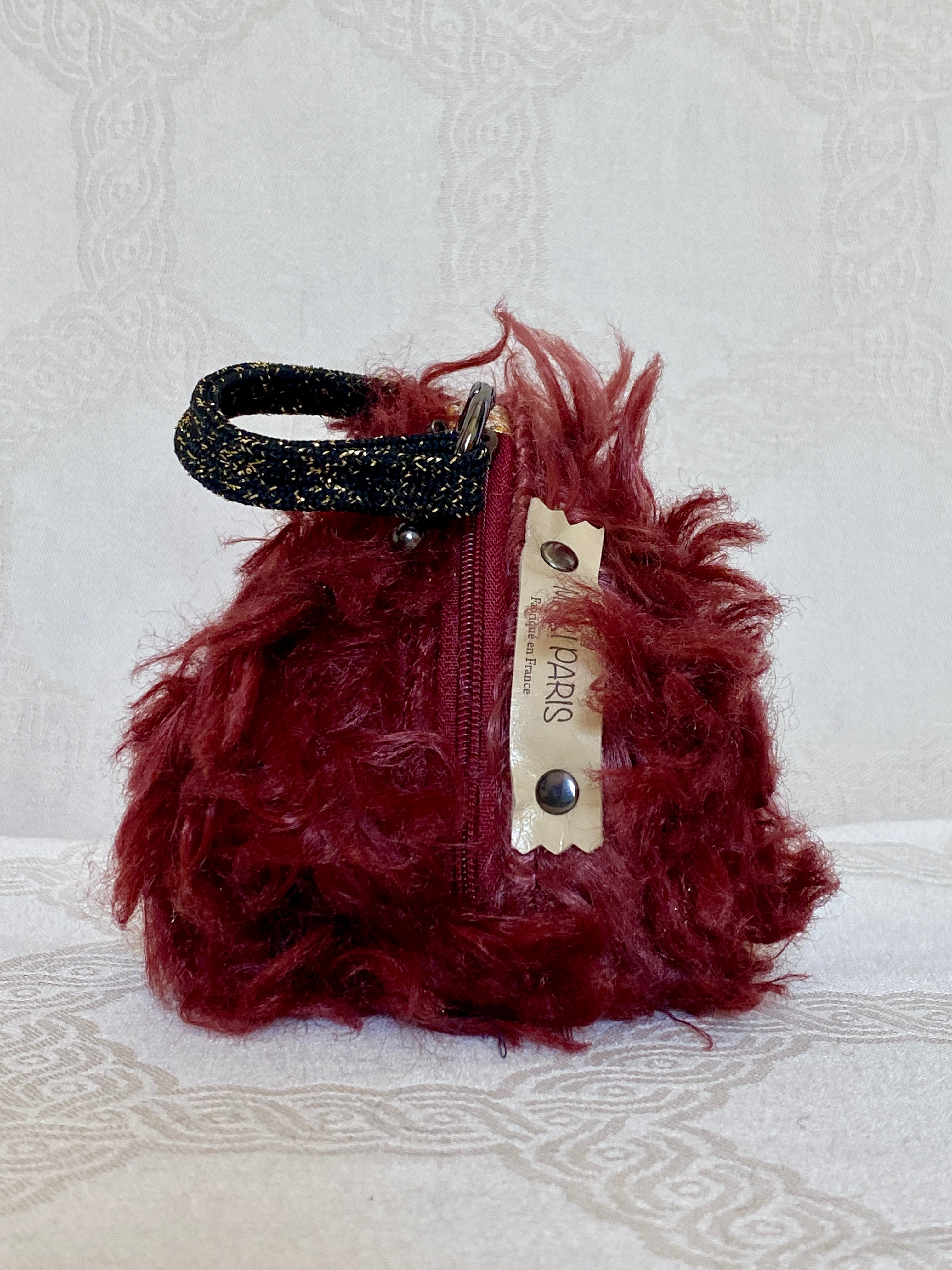 Berlingot Bouffon Bordeaux Grognon – Pochette Fantaisie Fait Main | MariParis