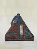 Sac Berlingot Essentiel Jacquard Bleu Pétrole – Bandoulière Fait Main | MariParis