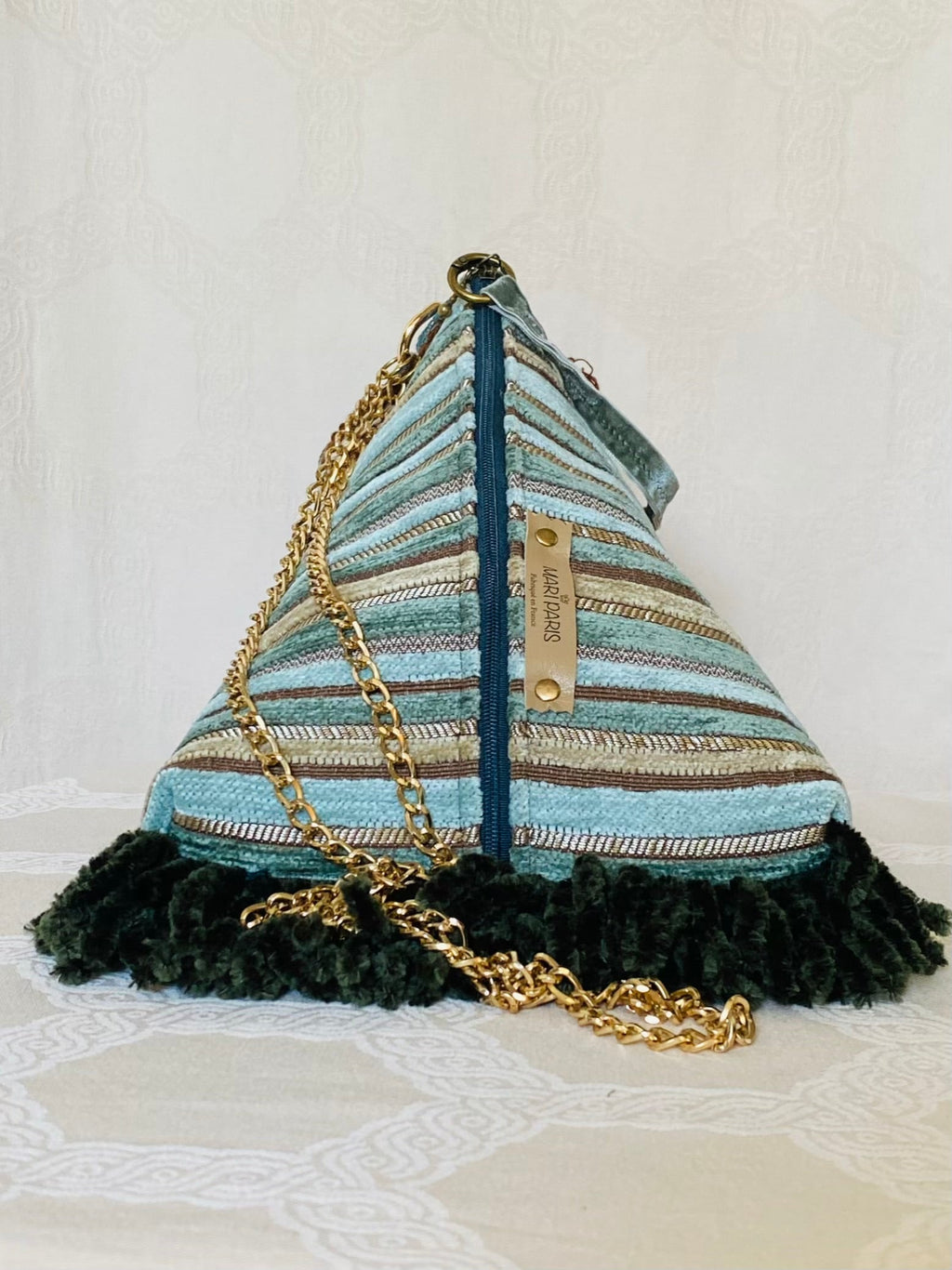 Berlingot Les Années Folles – Bleu Turquoise & Franges