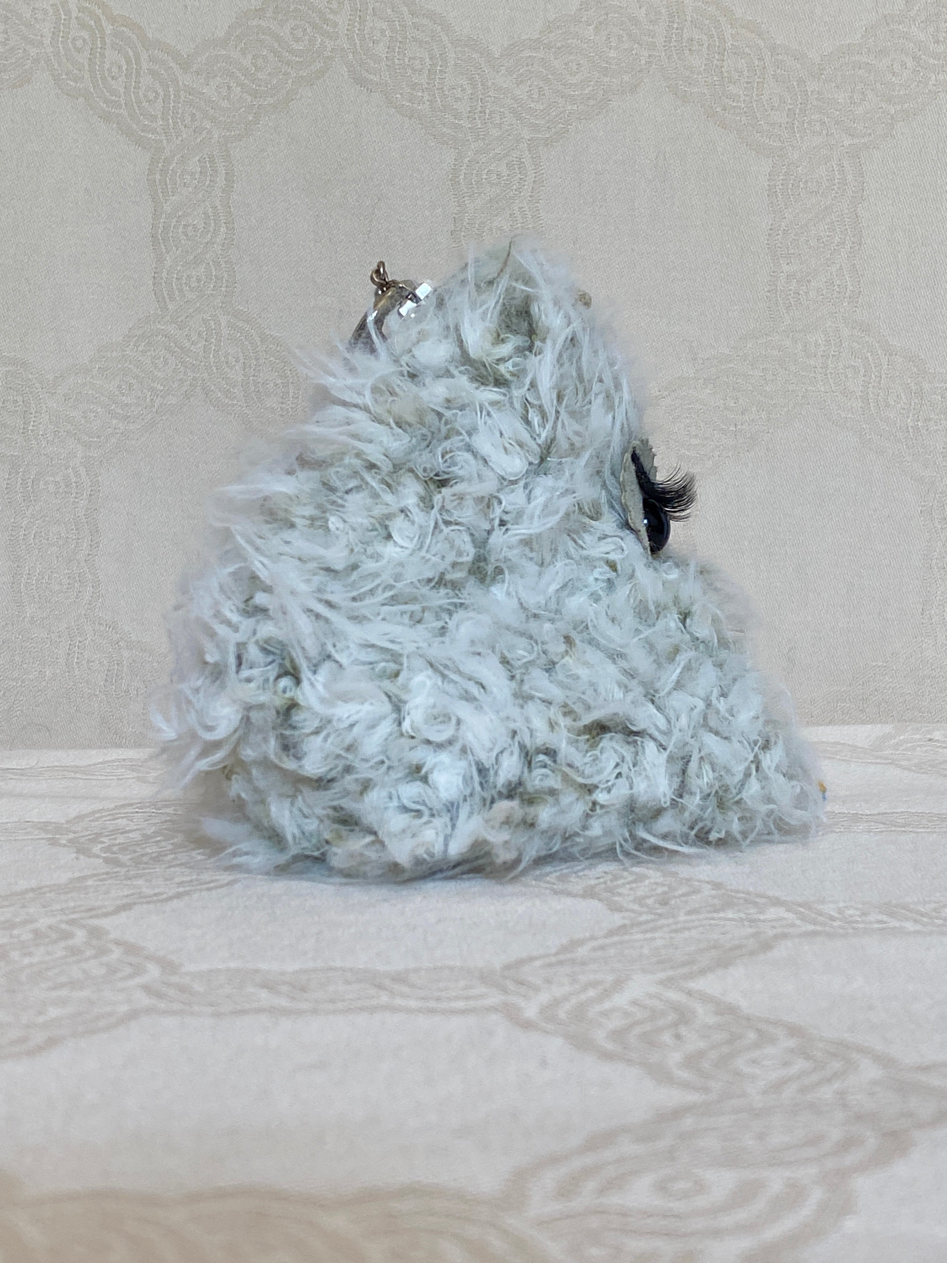 Berlingot Bouffon Blanc Kaki – Pochette Fantaisie Fait Main | MariParis