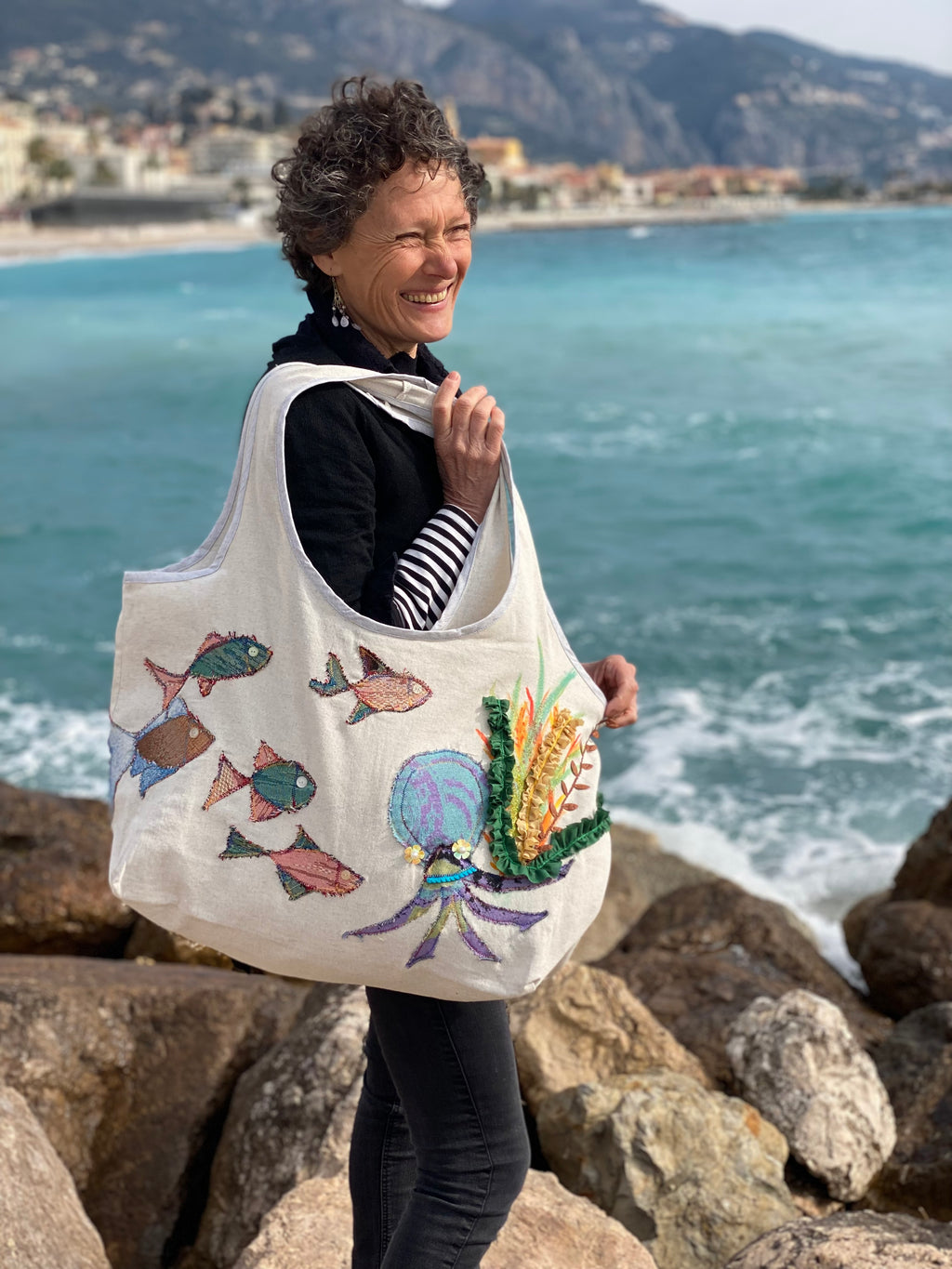 Grand Sac Cabas MariParis – Collection Trésors Marins