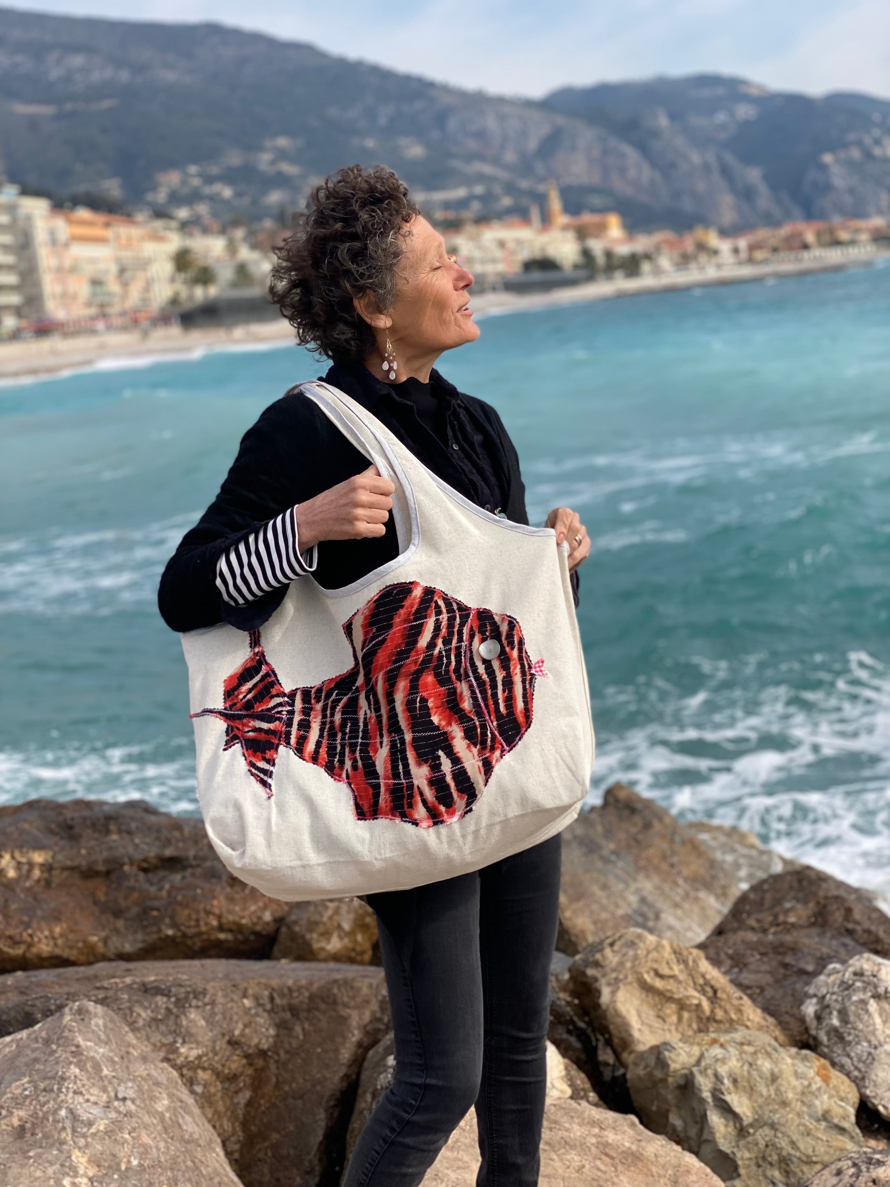 Grand Sac Cabas MariParis – Collection Trésors Marins