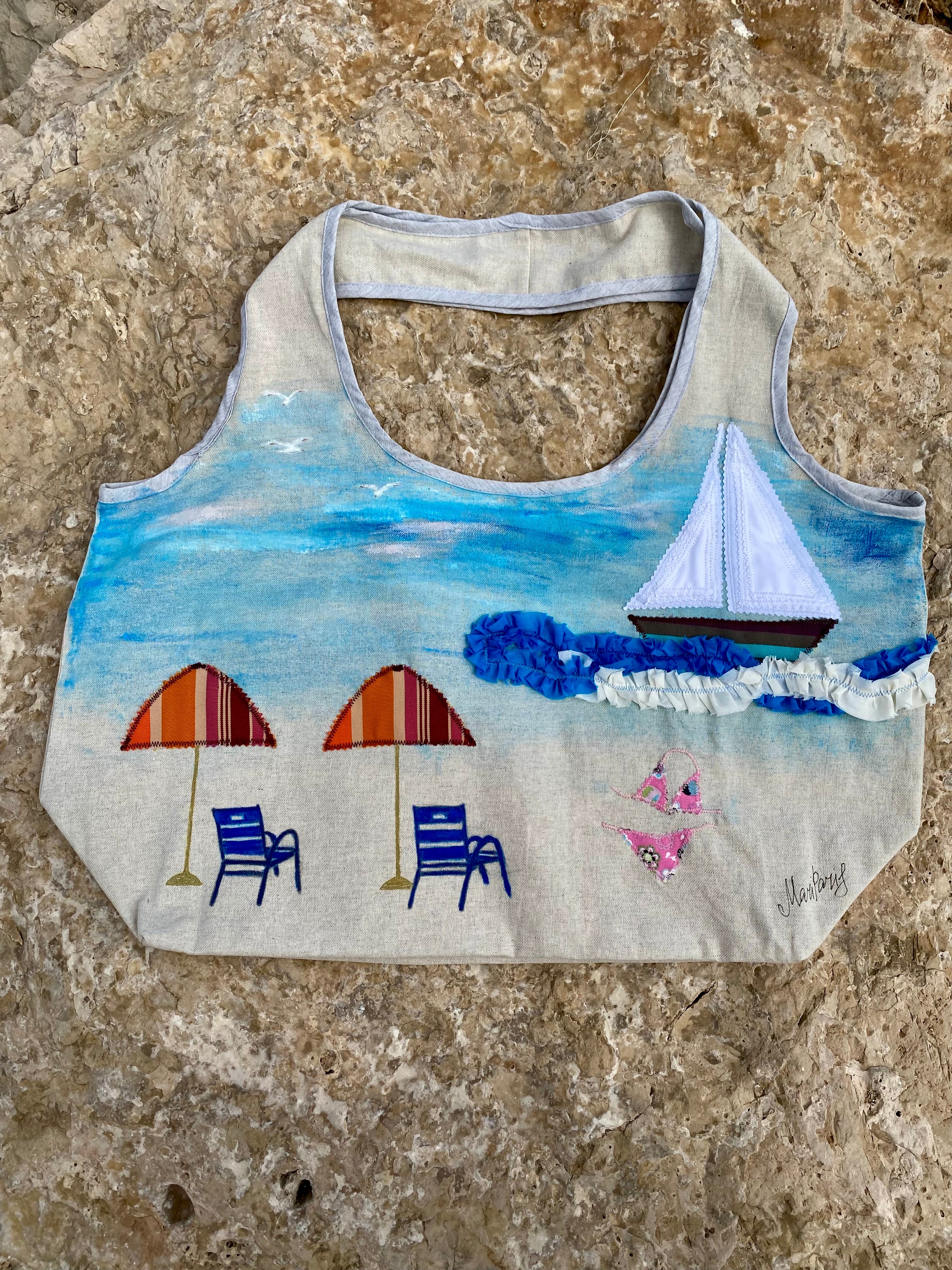 Grand Sac Cabas MariParis – Collection Trésors Marins