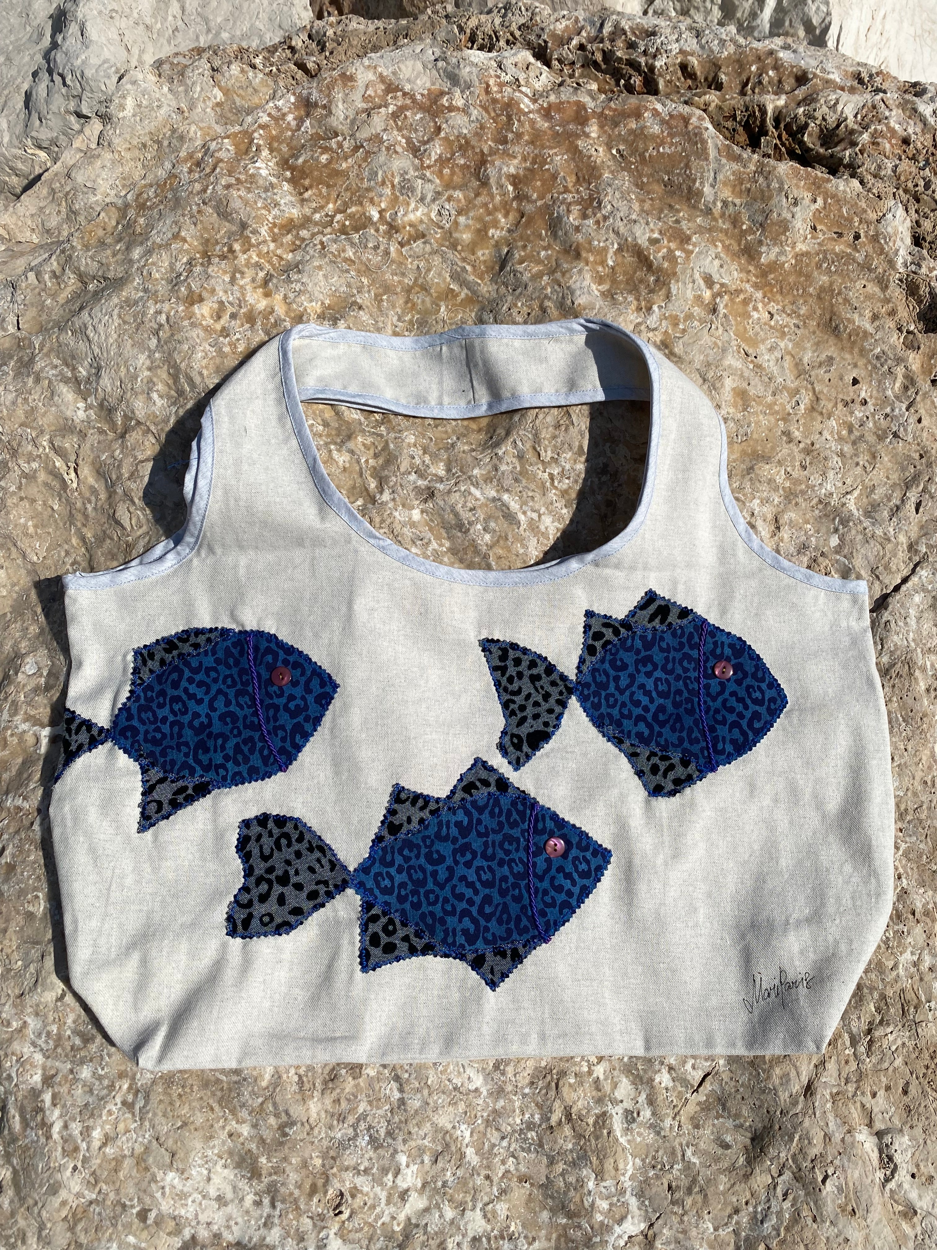 Grand Sac Cabas MariParis – Collection Trésors Marins