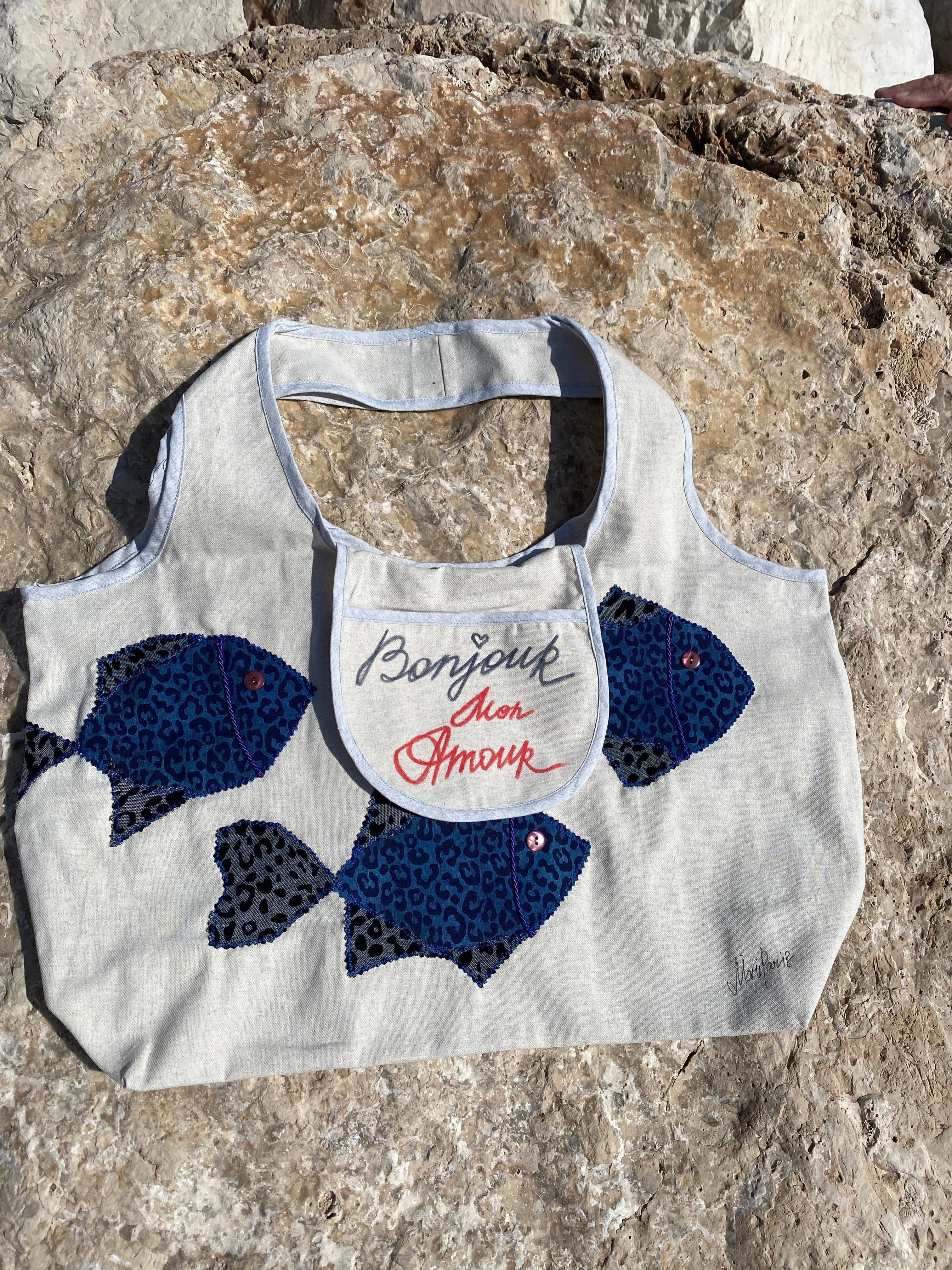 Grand Sac Cabas MariParis – Collection Trésors Marins